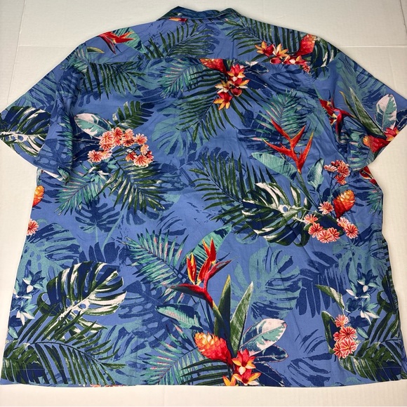 28 Palms Men’s 3XL Hawaiian Shirt Lot of 2 Tropical Flowers Palms Blue Button Up - Picture 3 of 10